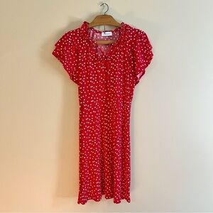 Gilli Red Polka Dot Dress